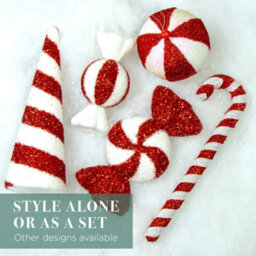 The Christmas Workshop Swirl Sweet Tinsel Christmas Tree Decoration - thumbnail 5