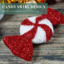 The Christmas Workshop Swirl Sweet Tinsel Christmas Tree Decoration - thumbnail 4