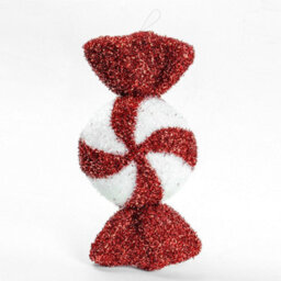 The Christmas Workshop Swirl Sweet Tinsel Christmas Tree Decoration - thumbnail 1