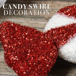 The Christmas Workshop Swirl Sweet Tinsel Christmas Tree Decoration - thumbnail 2