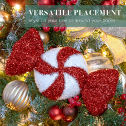 The Christmas Workshop Swirl Sweet Tinsel Christmas Tree Decoration - thumbnail 3