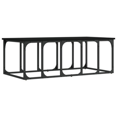 Berkfield Modern Coffee Table Black 100X50X35.5 Cm Engineered Wood - image 1