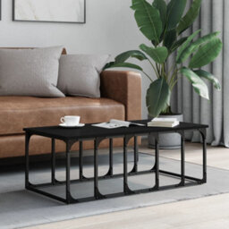 Berkfield Modern Coffee Table Black 100X50X35.5 Cm Engineered Wood - thumbnail 2