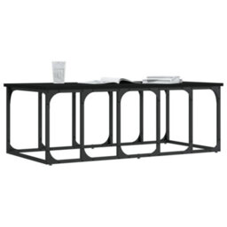 Berkfield Modern Coffee Table Black 100X50X35.5 Cm Engineered Wood - thumbnail 3