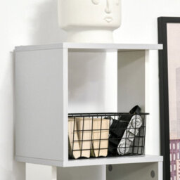 Homcom 5-Tier Bookshelf Freestanding Bookcase Storage Shelves, Light Grey - thumbnail 7
