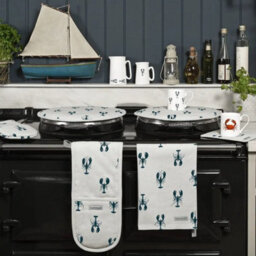 Hob Cover: Sophie Allport Lobster Circular Hob Cover, Cotton - thumbnail 2
