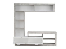 Amos Mann Furniture Glen Concrete Grey Effect And White Entertaiment Unit Wall Tv Cabinet - thumbnail 6