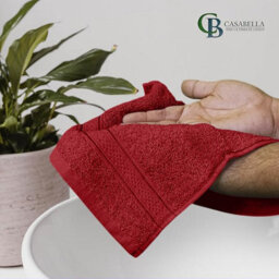 Casabella 12 Pack Flannel Face Cloth - 100% Cotton Face Towels Soft & Absorbent Super Quality Washcloths - thumbnail 2