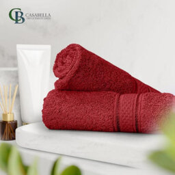 Casabella 12 Pack Flannel Face Cloth - 100% Cotton Face Towels Soft & Absorbent Super Quality Washcloths - thumbnail 6