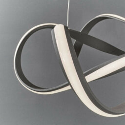 Led Ceiling Pendant Light 44W Warm White 630mm Brown Loop Feature Strip Lamp - thumbnail 4