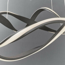 Led Ceiling Pendant Light 44W Warm White 630mm Brown Loop Feature Strip Lamp - thumbnail 5