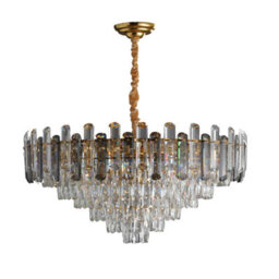Ledsone Modern Round Crystal Chandeliers Luxury Ceiling Raindrop Pendant Light 60Cm - thumbnail 2
