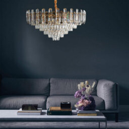 Ledsone Modern Round Crystal Chandeliers Luxury Ceiling Raindrop Pendant Light 60Cm - thumbnail 6