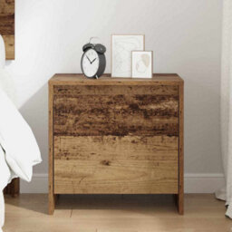 Berkfield Modern Bedside Cabinet Old Wood Engineered Wood - thumbnail 4