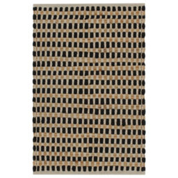 Walplus Hand-Woven Jute Bathroom Mat Set Fabric Natural And Black - thumbnail 2