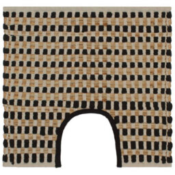 Walplus Hand-Woven Jute Bathroom Mat Set Fabric Natural And Black - thumbnail 3