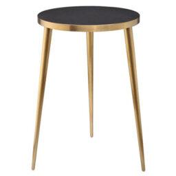 Wyld Haus Austria Black & Brass Round Side Table 400mm X 600mm - thumbnail 3