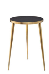 Wyld Haus Austria Black & Brass Round Side Table 400mm X 600mm - thumbnail 4