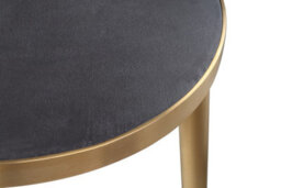 Wyld Haus Austria Black & Brass Round Side Table 400mm X 600mm - thumbnail 5
