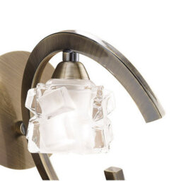 Luminosa Lighting Luminosa Ice Wall Lamp 1 Light G9 Antique Brass - thumbnail 4