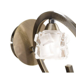 Luminosa Lighting Luminosa Ice Wall Lamp 1 Light G9 Antique Brass - thumbnail 3