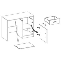 Arte Dynamic Grey And White Computer Desk H760mm W1100mm D500mm - Lime Handles For Energetic Workspaces - thumbnail 2