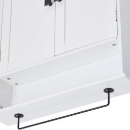 Living And Home Wall-Mounted E1-Grade Melamine-Faced Mdf Bathroom Cabinet With Adjustable Shelf White - thumbnail 8