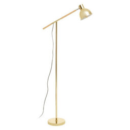 Orsina Shiny Brass Adjustable Floor Lamp, Convenient Office Lamp, Space-Saver Lamp, Rotating Bedroom Lamp