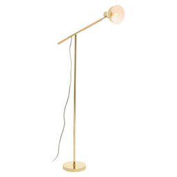 Orsina Shiny Brass Adjustable Floor Lamp, Convenient Office Lamp, Space-Saver Lamp, Rotating Bedroom Lamp - thumbnail 3
