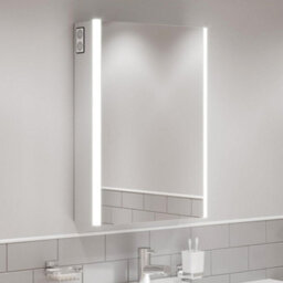 Affine Bathroom Led Mirror Cabinet Illuminated Shaver Socket Speakers Ip44 700 X 500mm - thumbnail 3