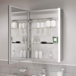 Affine Bathroom Led Mirror Cabinet Illuminated Shaver Socket Speakers Ip44 700 X 500mm - thumbnail 5