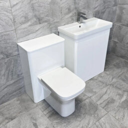 Hydros Vanity Basin Sink Wc Unit Bathroom Suite White Gloss Ross 700mm Unit - thumbnail 4