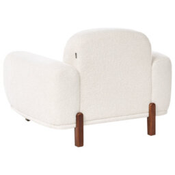Beliani Modern Armchair Odnes Boucle White - thumbnail 6