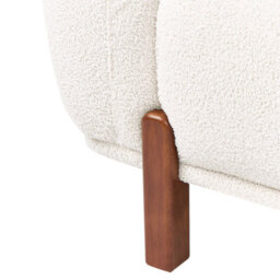 Beliani Modern Armchair Odnes Boucle White - thumbnail 9