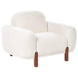 Beliani Modern Armchair Odnes Boucle White - thumbnail 4