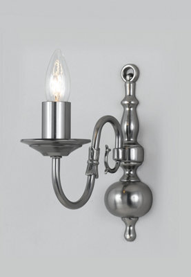 Luminosa Lighting Luminosa Flemish Pewter Candle Wall Lamp