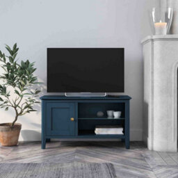 Stirling Blue 90Cm Tv Unit  - Fully Assembled By Roseland Furniture - thumbnail 2