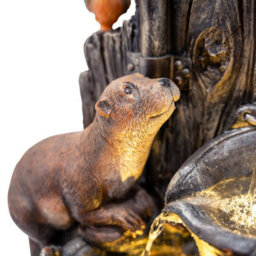 MonsterShop Outdoor Water Feature Garden Fountain Led Plug-In Pump Otter Oasis - thumbnail 8