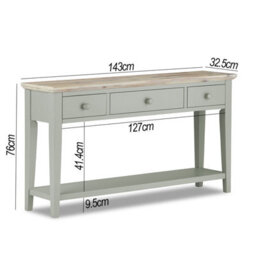 Statement Furniture Florence Large Console Table - Sage Green - thumbnail 7