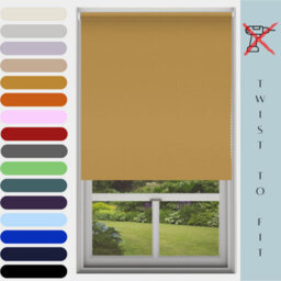 Caecus Blinds Mtm Blinds Outlet No Drill Blackout Roller Blind Ochre 180Cm - thumbnail 1