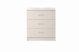 Timber Art Design Rio Costa Chest 3 Drawers Bedroom Living Room Storage White - thumbnail 2