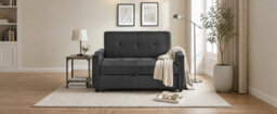 Btm 2 Seater Pull-Out Sofa Bed, Sleeper Loveseat With Cup Holders, Fold-Out Guest Sofa, Space Saving - thumbnail 8