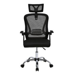Living And Home Swivel Ergonomic Office Chair With Headrest-Black - thumbnail 3