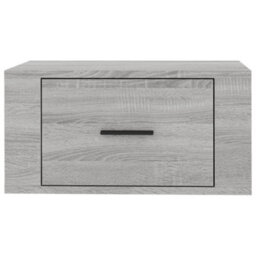 Berkfield Wall-Mounted Bedside Cabinet Grey Sonoma 50X36X25 Cm - thumbnail 7
