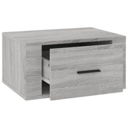 Berkfield Wall-Mounted Bedside Cabinet Grey Sonoma 50X36X25 Cm - thumbnail 6