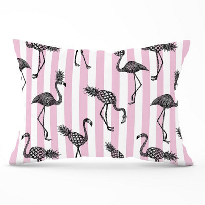 Warren Reed Designer Pineapple Flamingo Cushions 33Cm X 48Cm