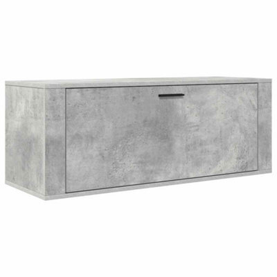 Berkfield Modern Wall Shoe Cabinet Concrete Grey 100X35X38 Cm Engineered Wood - image 1