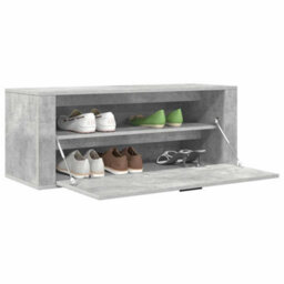 Berkfield Modern Wall Shoe Cabinet Concrete Grey 100X35X38 Cm Engineered Wood - thumbnail 4