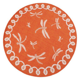 Orange Outdoor Rug, Animal Bordered Stain-Resistant Rug For Patio Decks Balcony, Modern Outdoor Area Rug-200Cm X 290Cm - thumbnail 5
