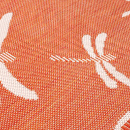 Orange Outdoor Rug, Animal Bordered Stain-Resistant Rug For Patio Decks Balcony, Modern Outdoor Area Rug-200Cm X 290Cm - thumbnail 2